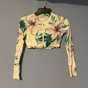 Shein Floral Crop Top|Size:Small